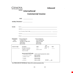 International Commercial Invoice Template Pdf for Country Genova Diagnostics example document template 
