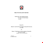 Expert Fire Investigation for Complex Systems, Smoke, and Explosions example document template