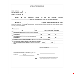 Proof of Residency Letter for Texas Residents | Frisco Address Verification example document template 