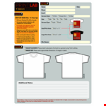 Free Printlab T Shirt Order Form Template Download example document template