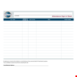 Attendance Sign In Sheet Template - Easy and Convenient Records example document template