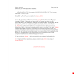 Expert Letter of Recommendation for Applicants example document template