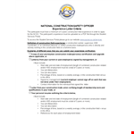 Employment Experience Letter Template | Construction Industry example document template