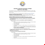 Employment Experience Letter Template | Construction Industry example document template 