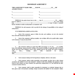 Roommate Agreement Template - Create a Fair Lease Agreement with Roommates example document template