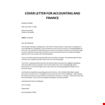 Cover letter for accounting example document template