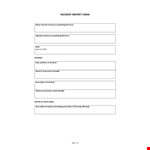 Incident Report Form example document template