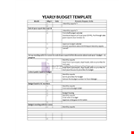 Yearly Budget Template example document template 