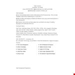 Sample Technical Resume Format example document template