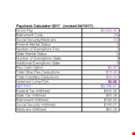 Paycheckcalculator Revised  example document template 