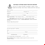 Alzheimer's Support Group Meeting - Join for Group Support example document template