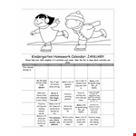 Plan and Organize Your Homework with our Customizable Homework Calendar example document template