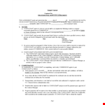 Professional Service Agreement Template - Consultant Commission and Obligations example document template