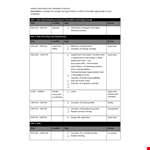 Employee Agenda Schedule: Training, Supervisor, Overview example document template