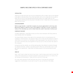 Speech for an event example document template