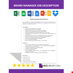 Brand Manager Job Description example document template