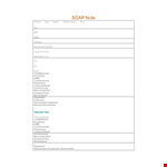 Soap Note Template for Cardiovascular and Respiratory Examinations example document template