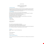 Java Developer Fresher Resume example document template