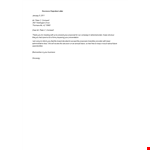 Formal Business Rejection Letter example document template
