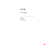Contract Service Payment Schedule example document template