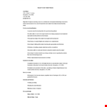 Fresher Teacher Resume Format example document template