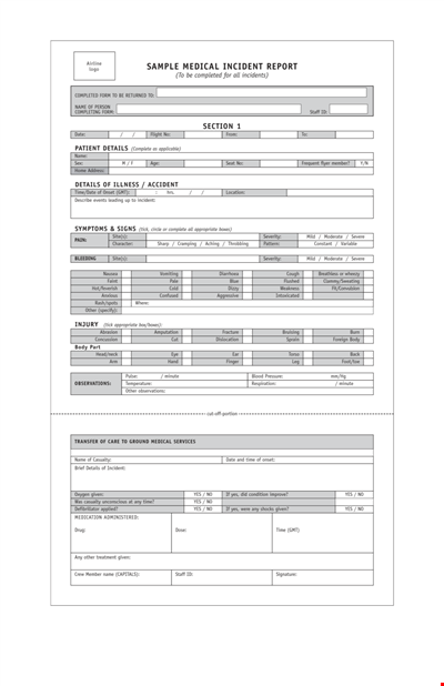 Medical Assistant Incident Report