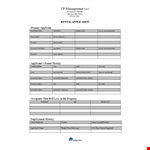Landlord Rental Application Template example document template