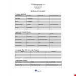 Landlord Rental Application Template example document template 