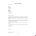 Cover Letter Template example document template