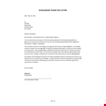 Scholarship thank you letter template example document template