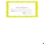 Download Gift Certificate Template - Customize and Print | Compliments of Apollo example document template