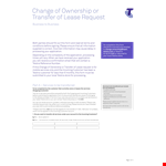 Lease Transfer Request Letter Template example document template