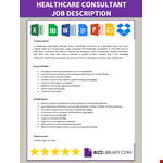 Healthcare Consultant Job Description example document template