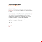 Requesting Salary Increase Letter - Improve Compensation and Reduce Workload example document template
