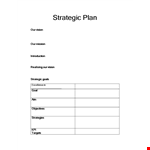Strategic Plan Template for Effective Strategies & Objectives | Achieve Excellence example document template