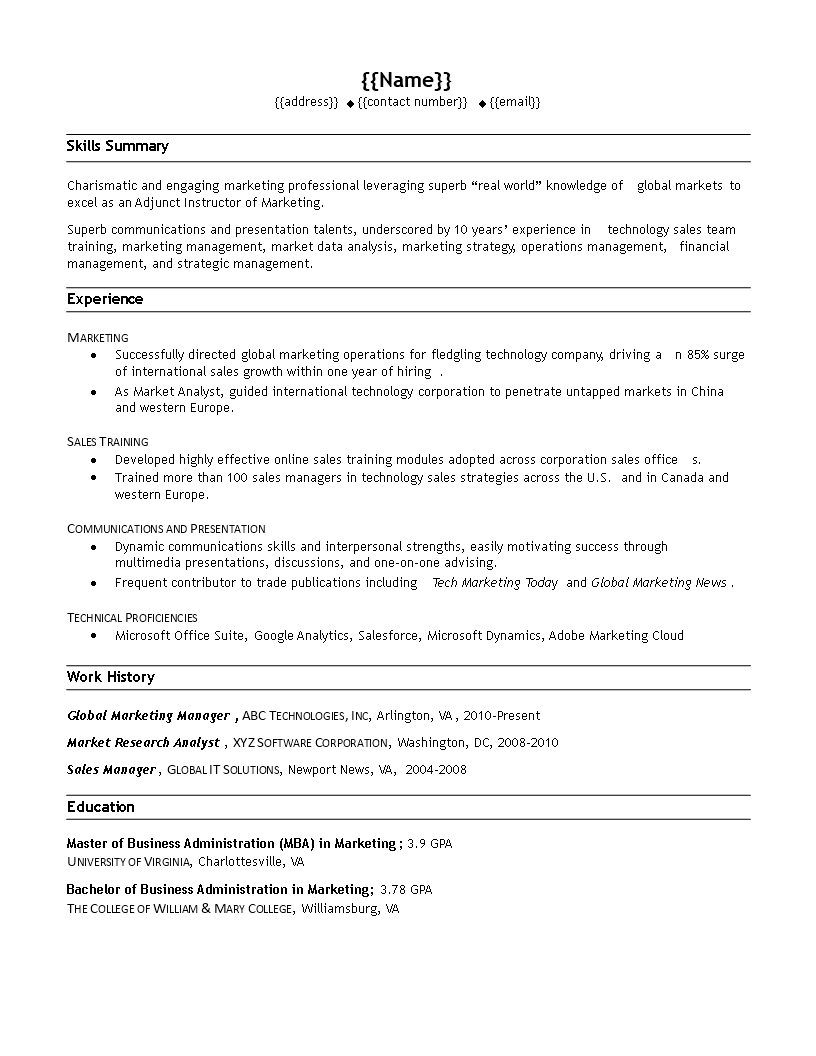 career change resume