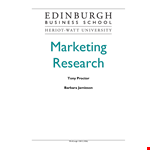 Sample Market Research Template - Marketing Research Information Module example document template