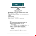 Formal Meeting example document template