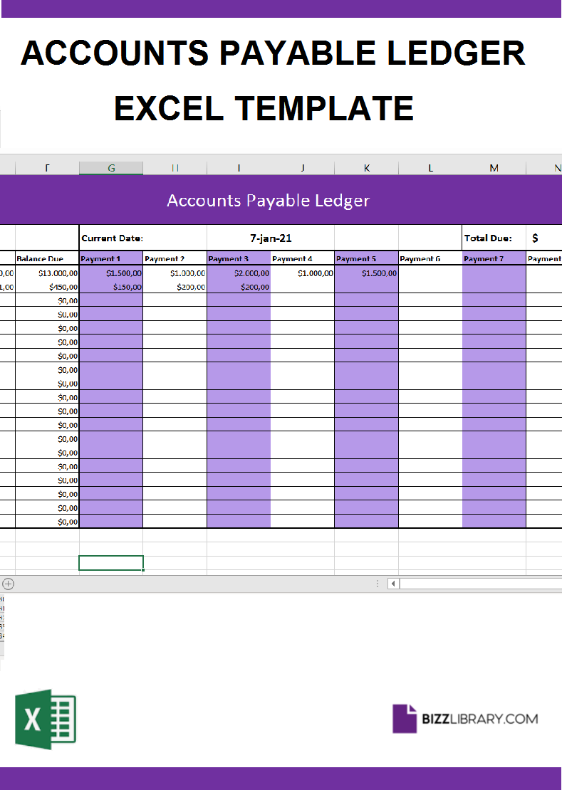 Accounts payable ledger template