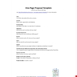 Horizonbook Template: Professional One Page | Project, Proposal & Results example document template