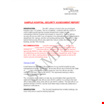 Hospital Security Incident Report example document template
