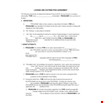 Distribution Program Agreement with Producer example document template