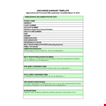 Sample Discharge Summary Template - Health, Physician Admission & Discharge example document template