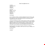 Salary Loan Application Letter example document template 