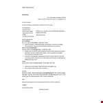 Hostess Manager Resume example document template