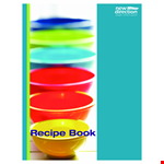 Printable Recipe Book Template example document template