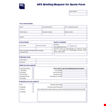 Get a Free Quote Today - Request for Quote Details Required example document template