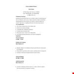 Finance Assistant Resume example document template