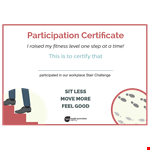 Get Your Fitness Participation Certificate and Join the Raised Fitness Club example document template 