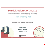 Get Your Fitness Participation Certificate and Join the Raised Fitness Club example document template